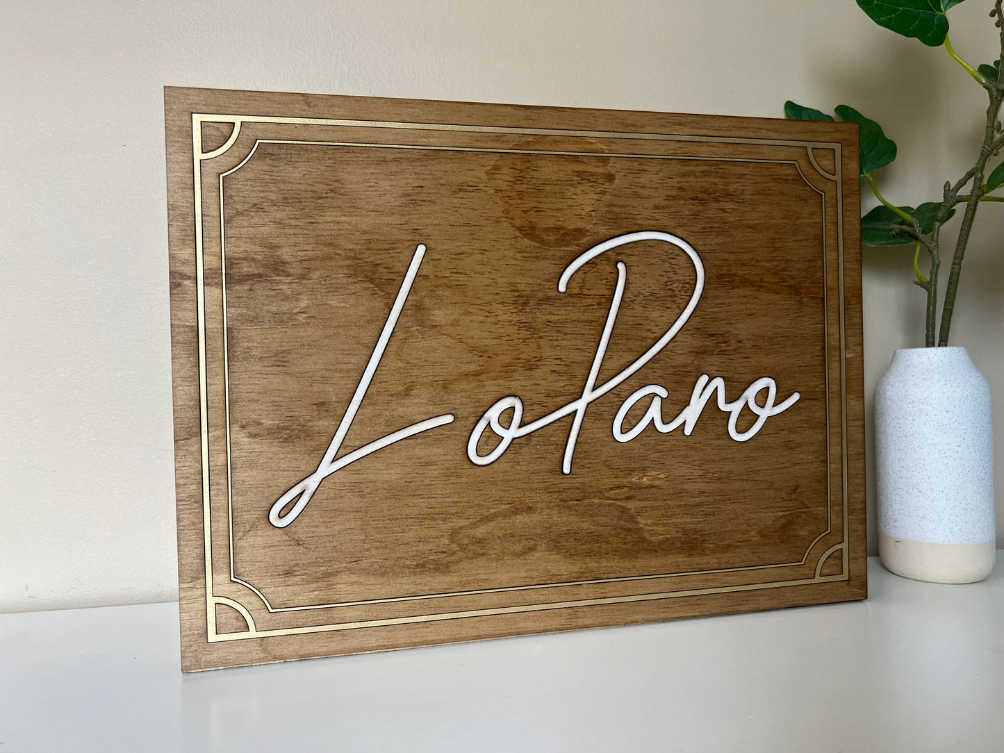 Custom Vintage Name Sign