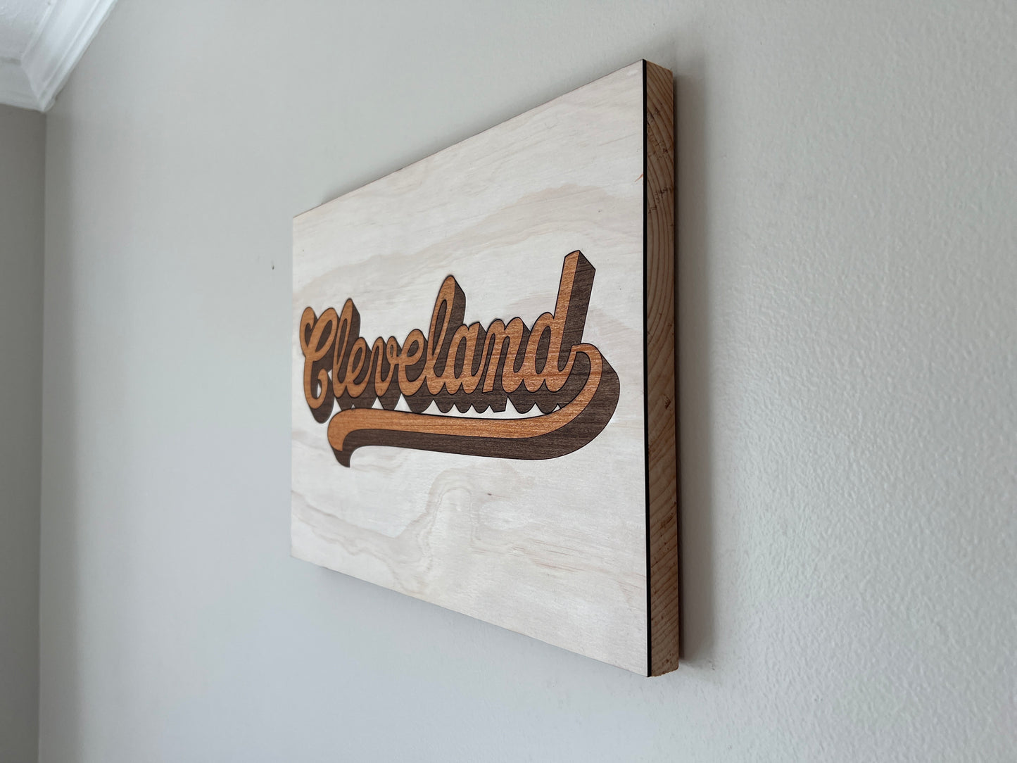 Cleveland Cursive Sign Alt-White