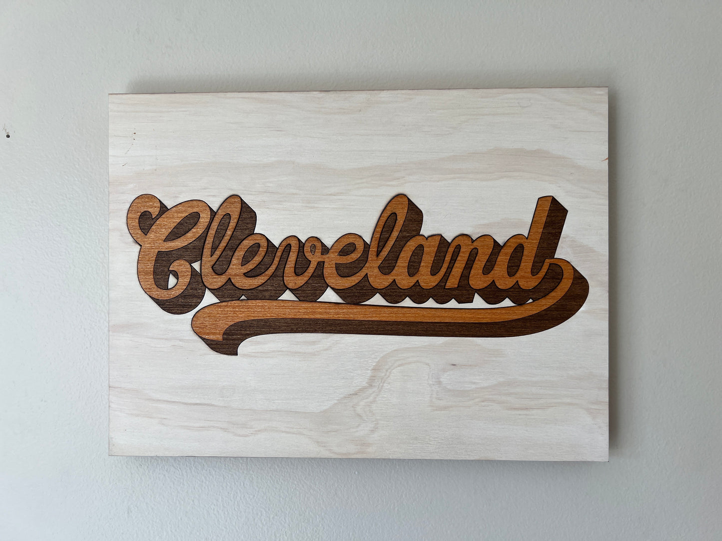 Cleveland Cursive Sign Alt-White
