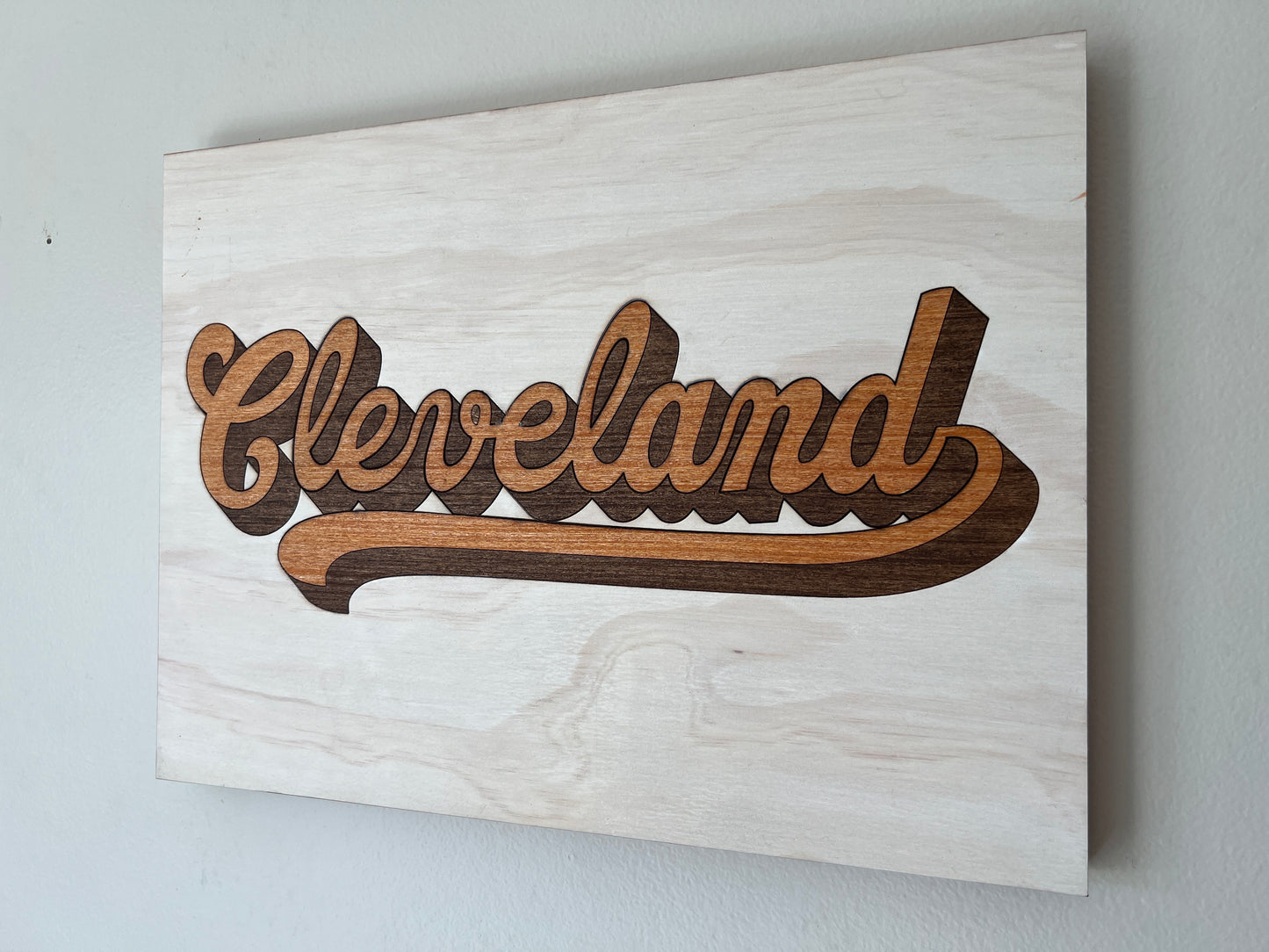 Cleveland Cursive Sign Alt-White