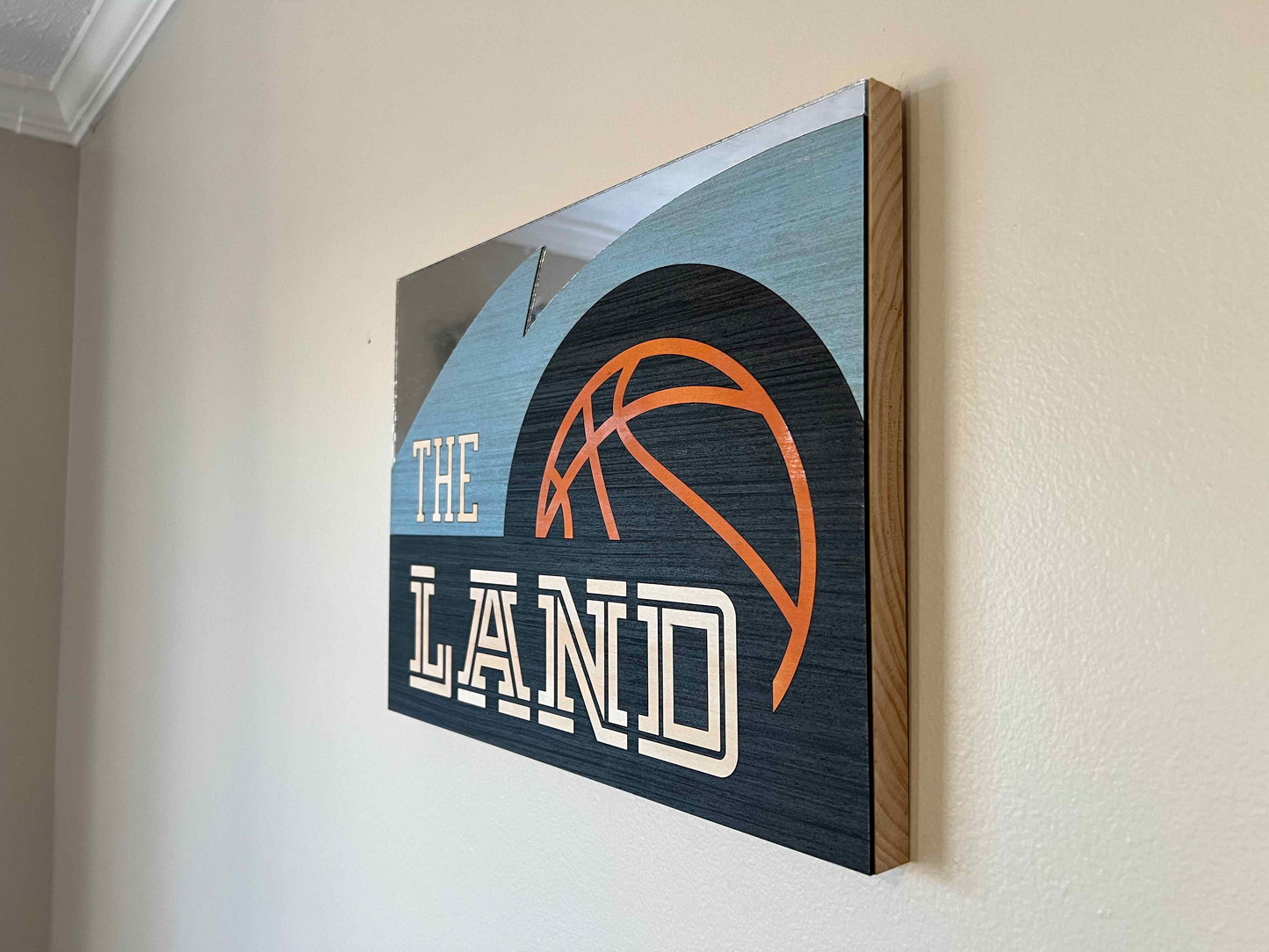 Retro Cleveland Basketball Sign - Mirrored