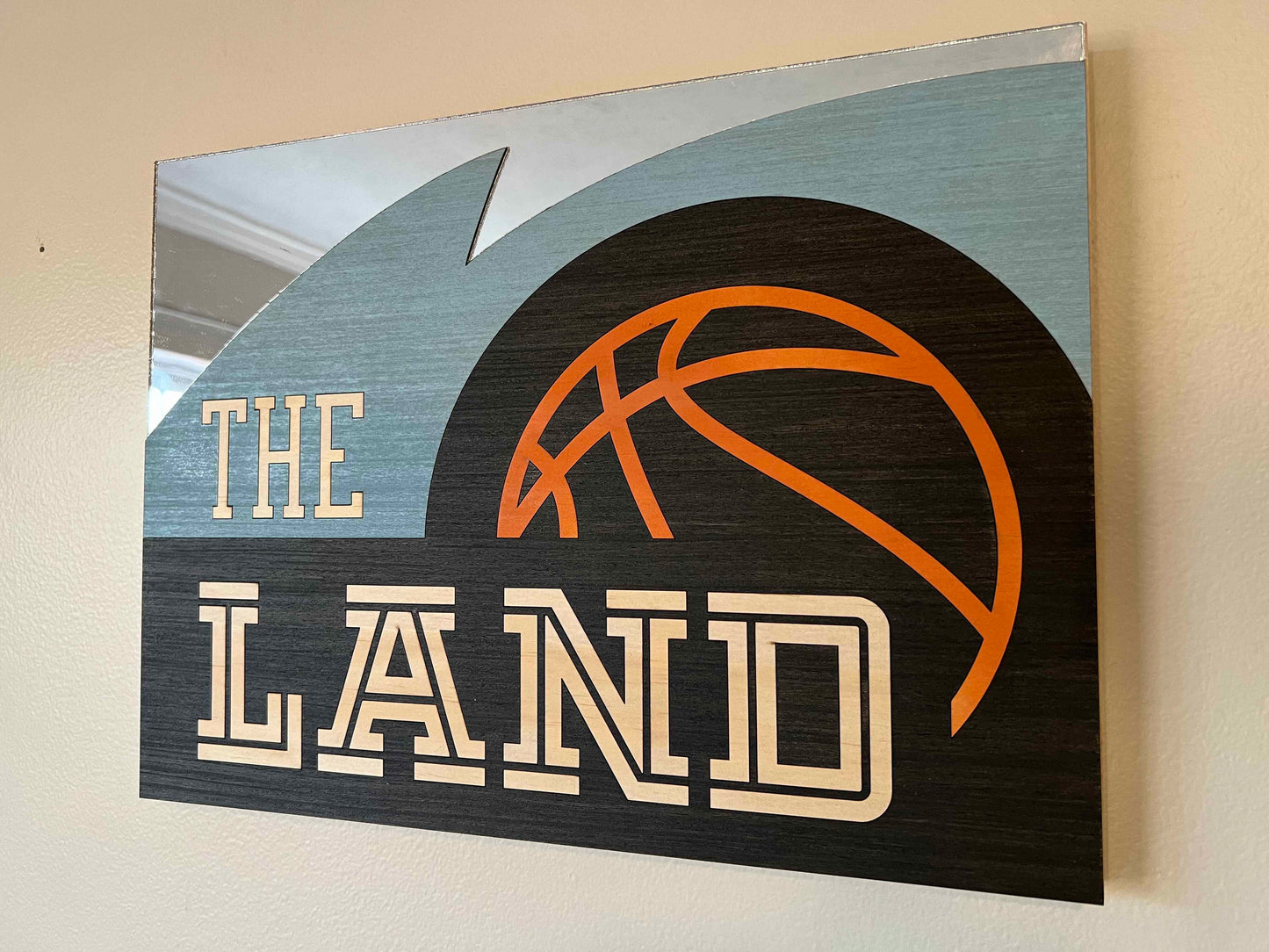 Retro Cleveland Basketball Sign - Mirrored