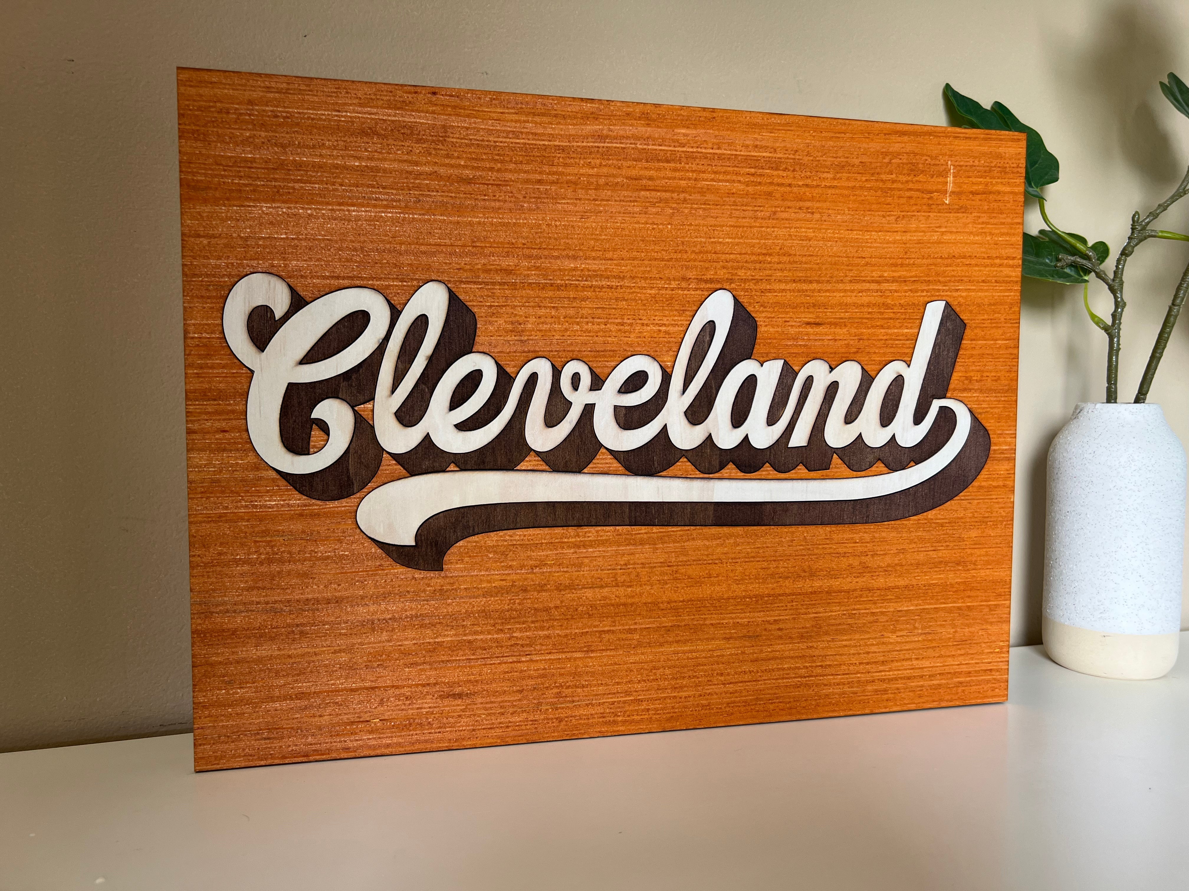 Cleveland Cursive Sign – Cleveland Loves