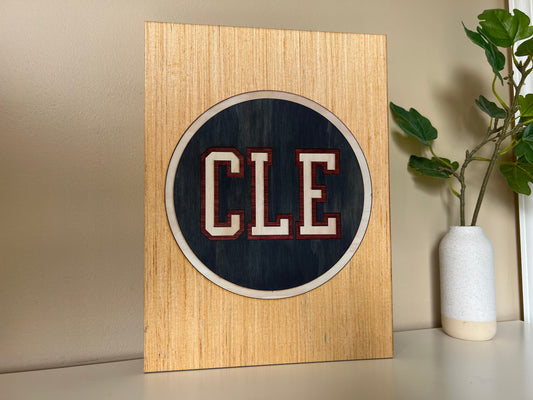 CLE Circle Sign | Navy-Red