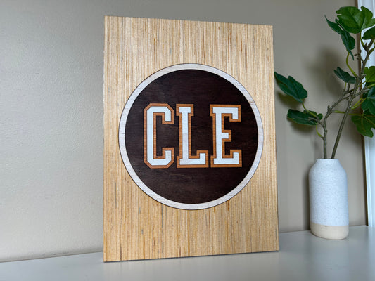 CLE Circle Sign | Brown-Orange