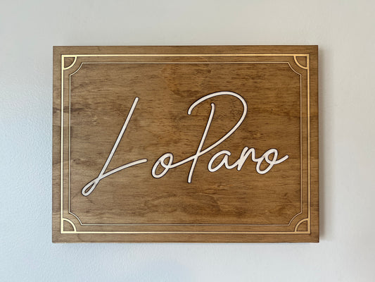 Custom Vintage Name Sign