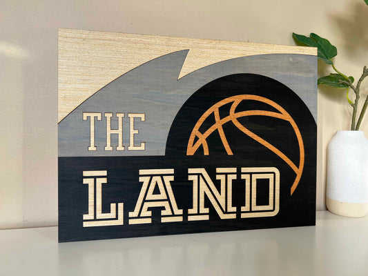 Retro Cleveland Basketball Sign