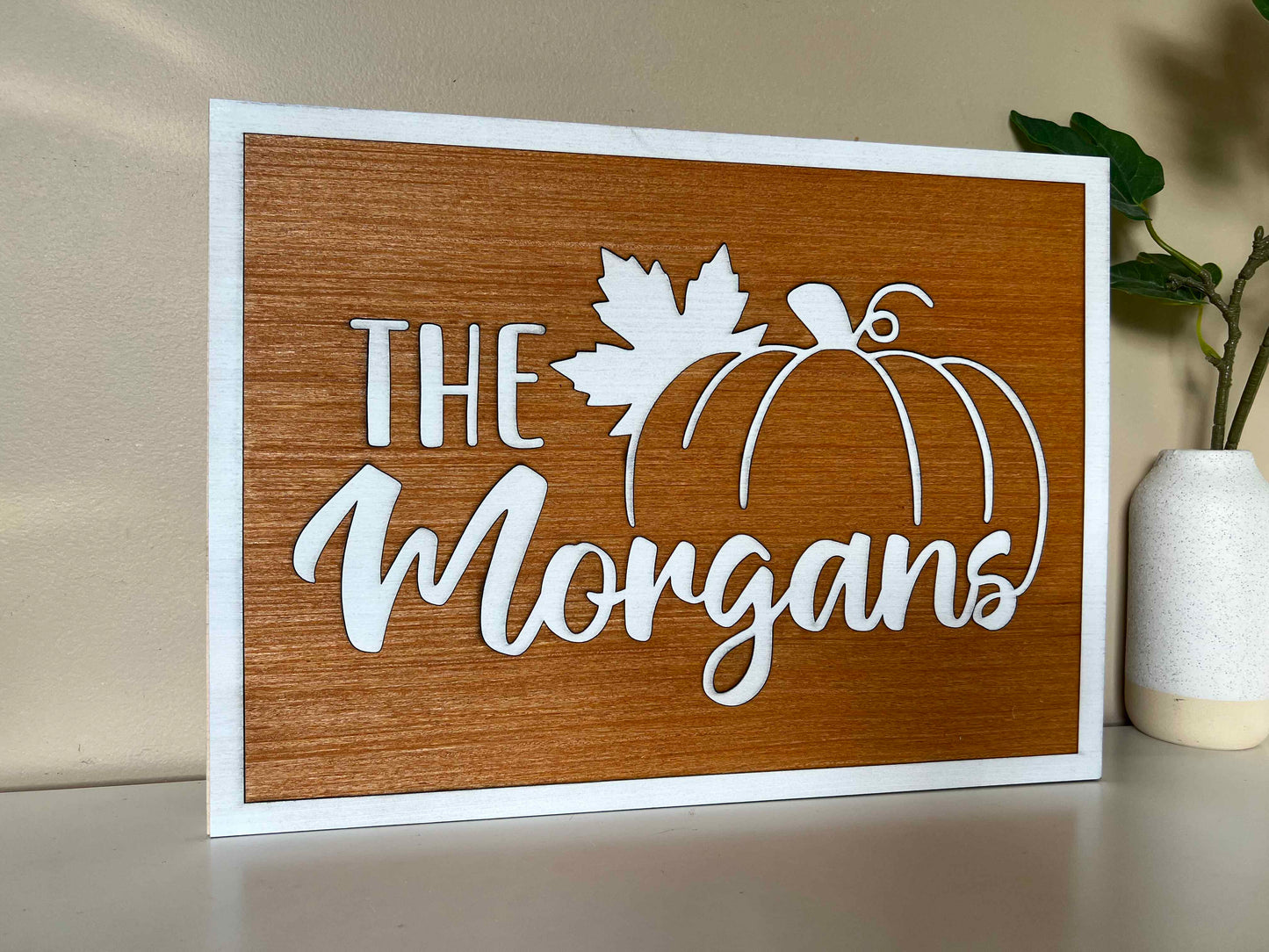 Custom Name Pumpkin Sign