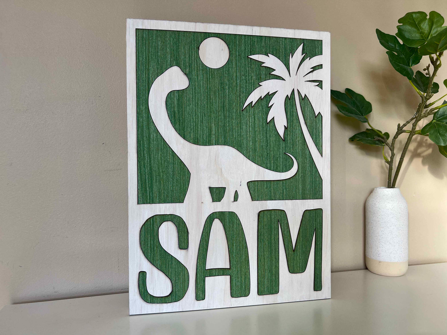 Custom Name Dinosaur Sign