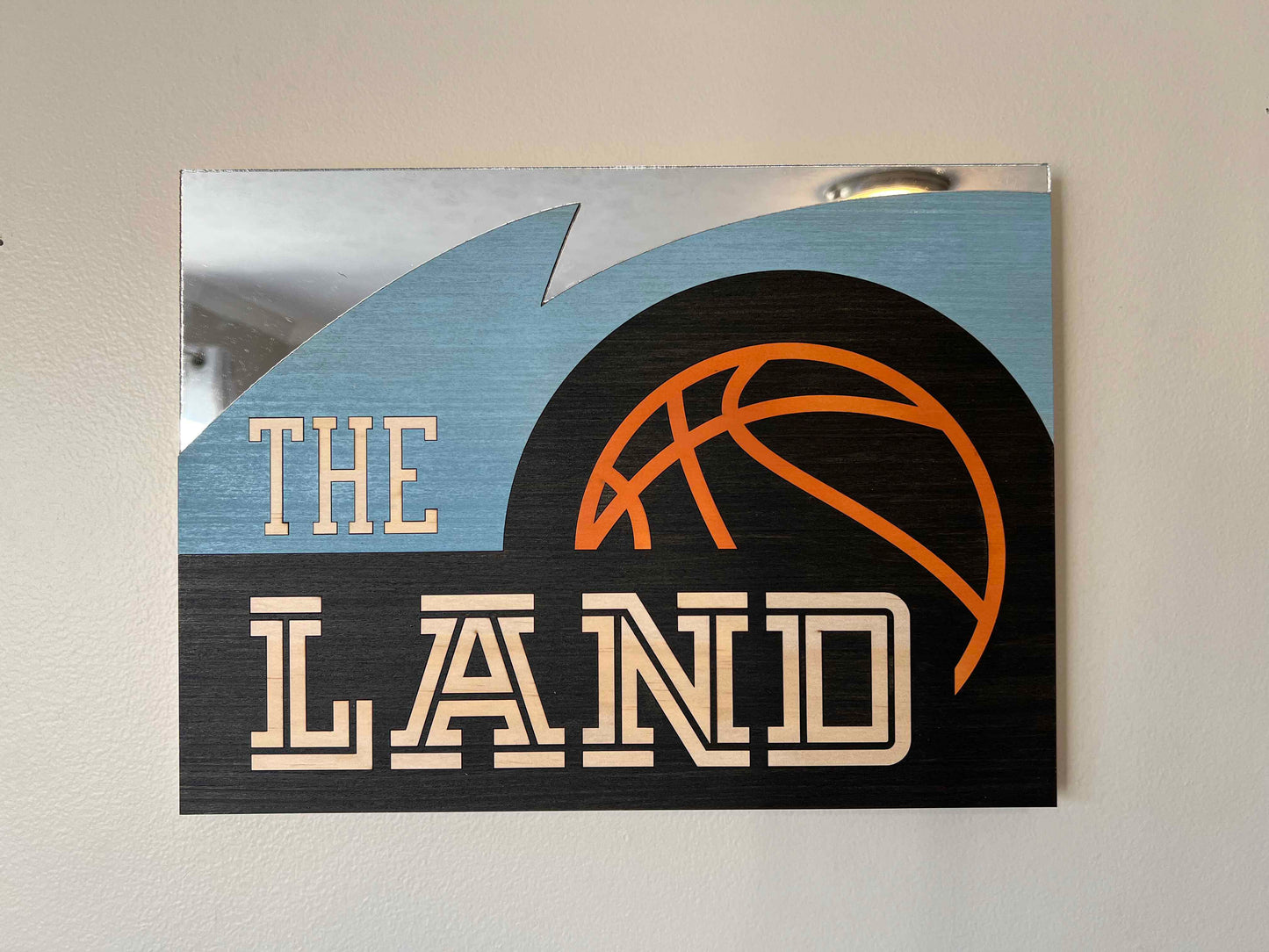 Retro Cleveland Basketball Sign - Mirrored