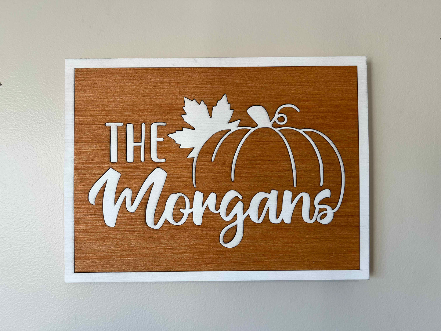 Custom Name Pumpkin Sign