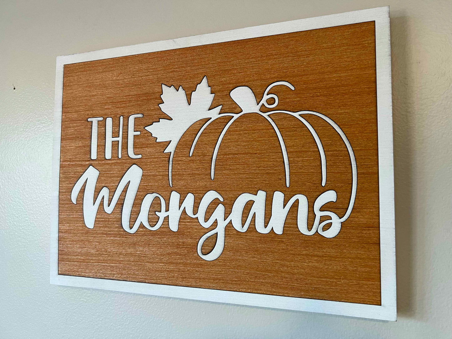 Custom Name Pumpkin Sign