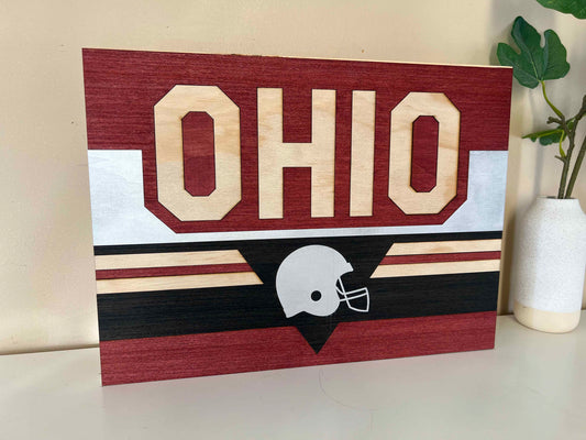 Retro Ohio Football Sign